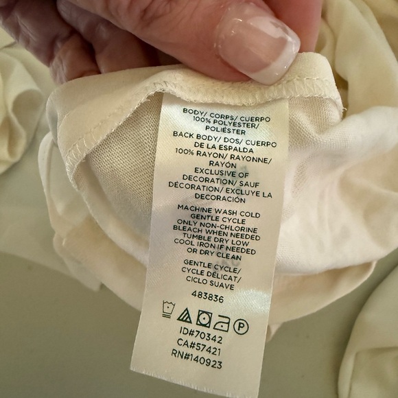 Loft Outlet Size Large Long Sleeve Cream Top NWT - Picture 5 of 5